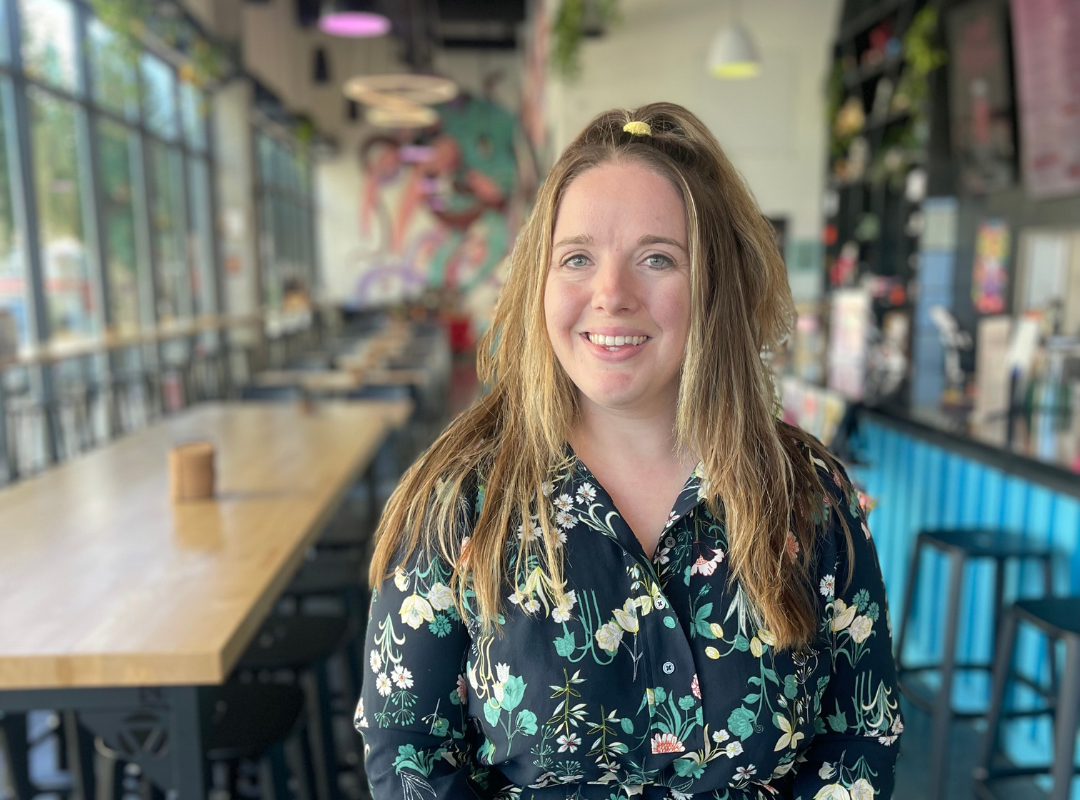 Image of Ansley Lail inside the bar DSSOLVR.